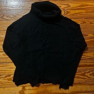 Vince Melange Black Turtleneck Sweater